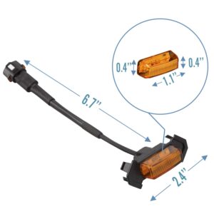 Seven Sparta 4 PCS Grill Led Lights with Fuse Adaptor Compatible with 2016-2023 Toyota Tacoma TRD PRO OEM Front Grille, Not Compatible with Tacoma Off Road & Sport (Amber Light with Amber Shell)