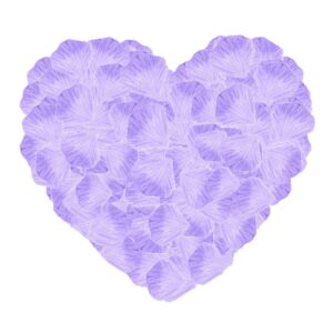 PASYOU 2000 Pcs Silk Petals, Artificial Rose Flower Petal Vase Home Decor Wedding Bridal Valentine's Day Decoration Garden Party Ceremony Wholesale - Purple White