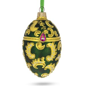1891 memory of azov royal glass egg ornament 4 inches