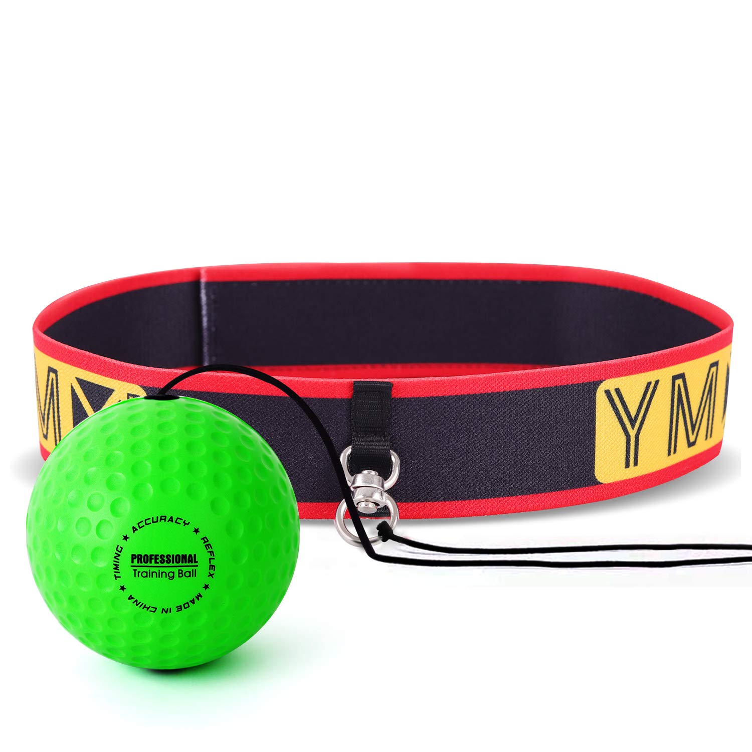 YMX BOXING Ultimate Reflex Ball Set - 4 React Reflex Ball Plus 2 Adjustable Headband, Great for Reflex, Timing, Focus and Hand Eye Coordination Training for Boxing, MMA and Krav Mega