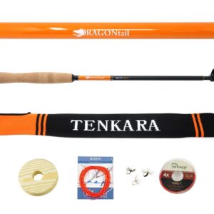 DRAGONtail MIZUCHI zx340 Zoom Small Stream 3 Length Tenkara Rod (with Furled Line Starter Kit)