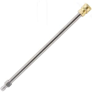 edou direct pressure washer extension wand 17" | stainless steel | 1/4" quick-connect | 4,000 psi max working pressure | ideal for achieving more reach for your power washer hose or surface cleaner
