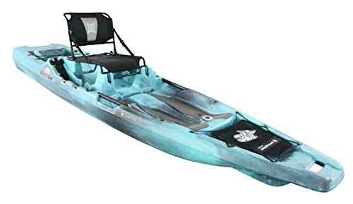 Perception Kayaks Outlaw 11.5 | Sit on Top Fishing Kayak | Fold Away Lawn Chair Seat | 4 Rod Holders | Integrated Tackle Trays | 11' 6"" | Dapper"