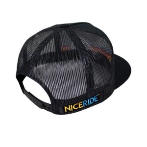 NICERIDE Buckeye Classic Snapback Mesh Back Trucker Baseball Hat (Black/White)