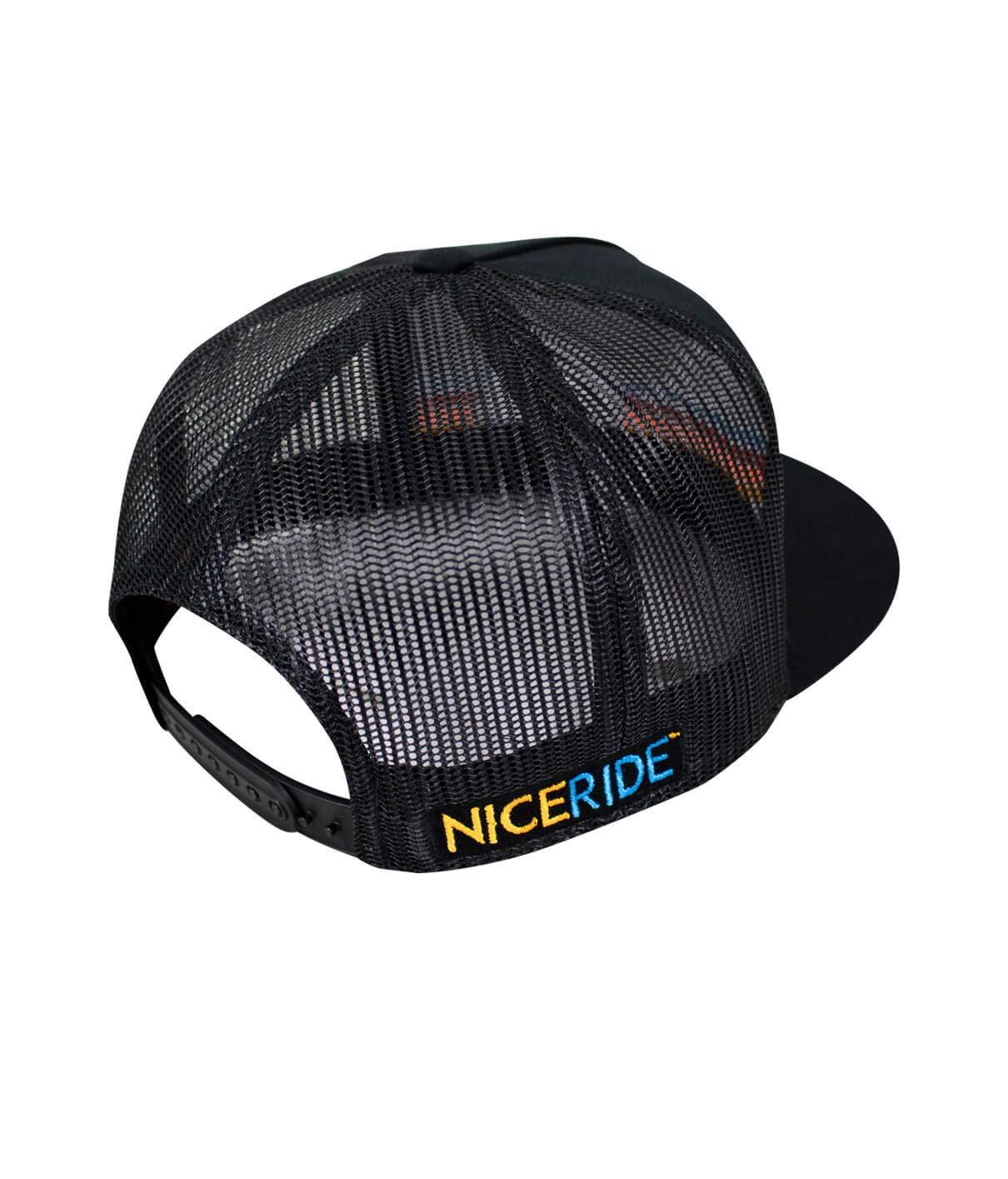 NICERIDE Buckeye Classic Snapback Mesh Back Trucker Baseball Hat (Black/White)