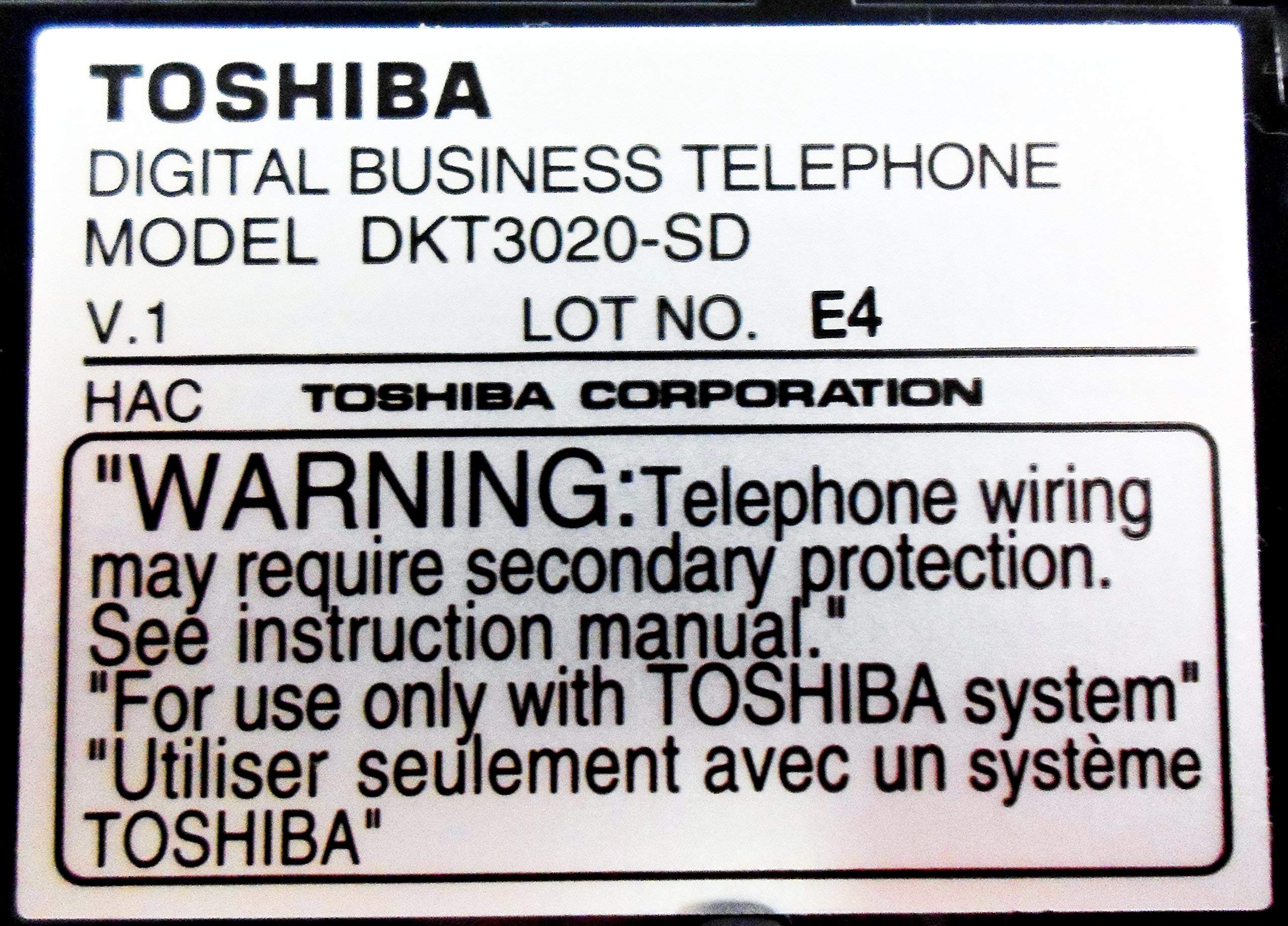 Toshiba Strata DKT3020-SD 20-Button LCD Display Speakerphone (Black) (Renewed)