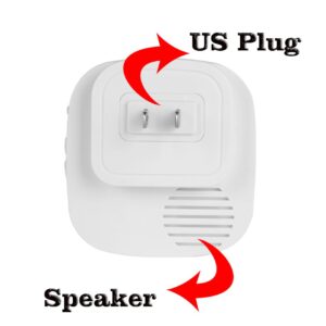 Motion Sensor Alarm Detector Alert for Home Security Outdoor, 2 Plug-in Receivers with 1 IR Motion Alarm