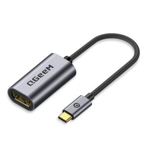 usb c to displayport adapter,qgeem 4k@60hz thunderbolt 3 to displayport cable compatible with macbook pro 2019/2018,ipad pro 2018,surface book,dell xps,sumsang galaxy s10 note 9 dex,usb c to dp cable