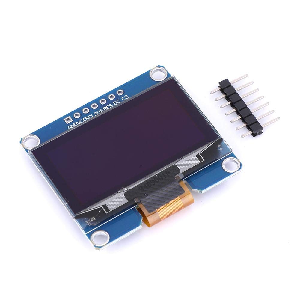 1.54 Inch OLED Module 128 x 64 White Yellow Blue SSD1309 Driver I2C Interface Display Module (White)