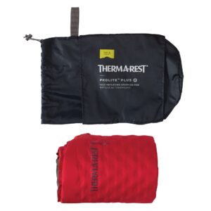 Therm-a-Rest Prolite Plus Self-Inflating Camping and Backpacking Sleeping Pad, Regular - 20 x 72 Inches, Cayenne