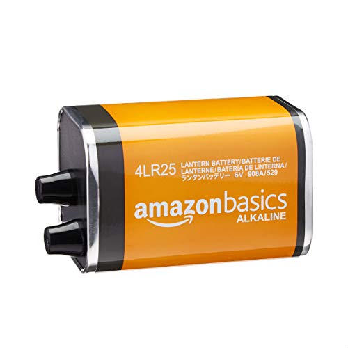 Amazon Basics 4-Pack 4LR25 Alkaline Lantern Battery, 6 Volt, Long-Lasting Power