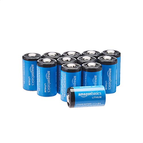 Amazon Basics 12-Pack CR14250 Lithium High-Capacity 1/2 AA Batteries, 3 Volt, 10-Year Shelf Life