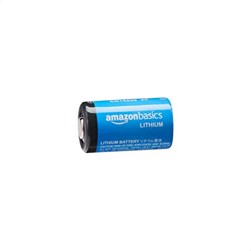 Amazon Basics 12-Pack CR14250 Lithium High-Capacity 1/2 AA Batteries, 3 Volt, 10-Year Shelf Life