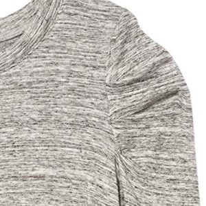 Amazon Essentials Women's Supersoft Terry Pleated-Sleeve Sweatshirt (Previously Daily Ritual), Grey Heather Space Dye, X-Large