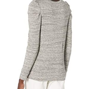 Amazon Essentials Women's Supersoft Terry Pleated-Sleeve Sweatshirt (Previously Daily Ritual), Grey Heather Space Dye, X-Large
