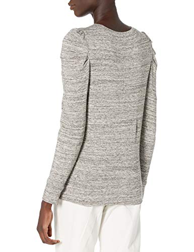 Amazon Essentials Women's Supersoft Terry Pleated-Sleeve Sweatshirt (Previously Daily Ritual), Grey Heather Space Dye, X-Large