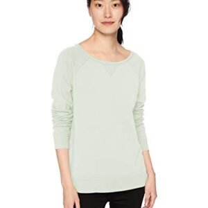 Daily Ritual Women's Oversized Terry Cotton and Modal High-Low Sweatshirt, Light Green, X-Large