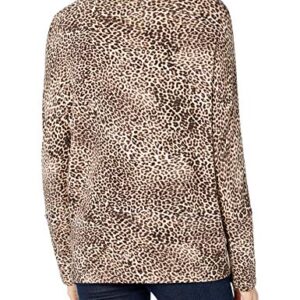 Daily Ritual Women's Supersoft Terry Dolman Cuff Sweatshirt, Leopard Print, Small