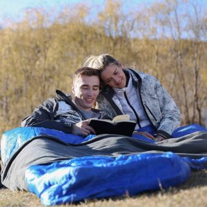 KingCamp Sleeping Bag 44℉ Great for Kids, Boys, Girls, Teens & Adults Ultralight with Compact Bags for Outdoor Camping Backpacking and Hiking 86.6”X29.5”