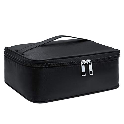 Narwey Travel Makeup Bag Large Cosmetic Bag Makeup Case Organizer for Women (A-Black)