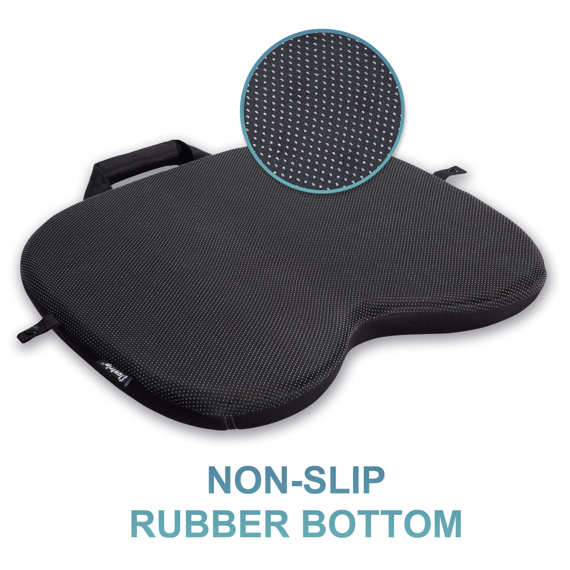 Elantrip Seat Cushion Washable Chair Pad Chair Pillow for Sciatica Coccyx Back & Tailbone Pain Relief Orthopedic,with Car Truck Office Desk Chair (Black)