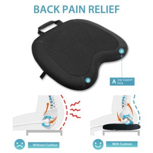 Elantrip Seat Cushion Washable Chair Pad Chair Pillow for Sciatica Coccyx Back & Tailbone Pain Relief Orthopedic,with Car Truck Office Desk Chair (Black)