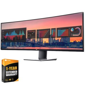 Dell U4919DW UltraSharp 49-Inch QHD 5120x1440 32:9 Curved Monitor (Renewed) with 1 YR CPS Enhanced Protection Pack