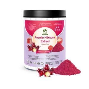 Roselle Hibiscus Extract 200g | Natural Asian Gourmet Standardized Fresh Beverage or Bakery Ingredient, Natural Flavor, Natural Color, Phytonutrient of Powder