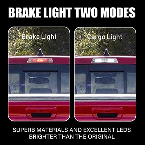 For 2009-2014 Ford F-150 LED High Mount 3rd Third Tail Brake Light (Chrome Housing Clear Lens)