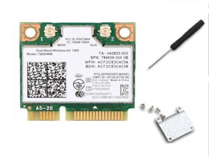 network bluetooth card for 7260hmw dual band wireless-ac 7260 network adapter pci express half mini card 802.11 b/a/g/n/ac