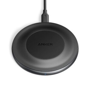 Anker 15W Max Wireless Charger with USB-C, PowerWave Alloy Pad, Qi Certified Fast Charging for iPhone SE, 11, 11 Pro, 11 Pro Max, X, Xs, Xr, Galaxy S20 S10 S9, Note 10, Note 9 & More (No AC Adapter)