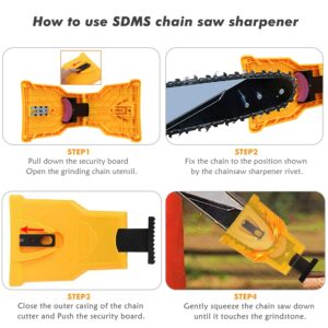 EYBS Chainsaw Sharpener, Portable Chain Saw Blade Teeth Sharpener Fast-Sharpening Stone Grinder Tools Suitable