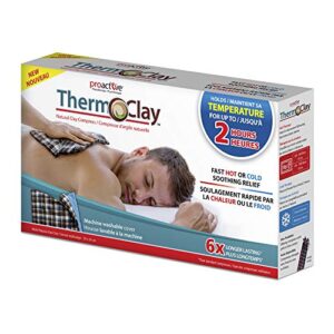 ProActive Therm-O-Clay Reusable Hot or Cold Therapy Pack for Injuries, Swelling, Inflammation, Soreness, Sprains and Bruises, Natural Clay Compress for Pain Relief 12" x 10", Washable Cover., Blue