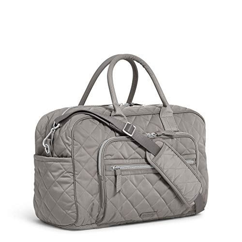 Vera Bradley Women's Performance Twill Compact Weekender Travel Bag, Tranquil Gray, One Size