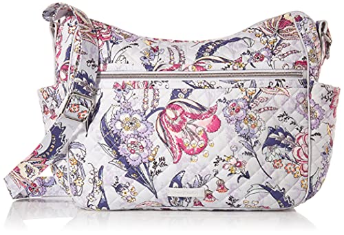 Vera Bradley Women's Cotton Large on the Go Crossbody Purse, Hummingbird Park, One Size