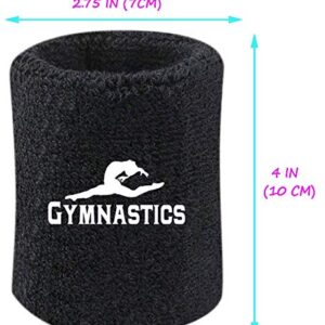 Gymnastics Wristbands Sweatband for Grips 4" X 2.75" (1 Pair)