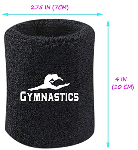 Gymnastics Wristbands Sweatband for Grips 4" X 2.75" (1 Pair)