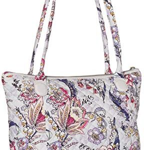 Vera Bradley Women's Cotton Carson East West Tote Bag, Hummingbird Park, One Size