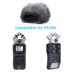 SUNMON H5, H6 Windscreen Microphone Wind Muff fits for Zoom H5 H6 Portable Handy Recorder