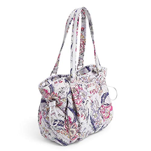 Vera Bradley Women's Cotton Glenna Satchel Purse, Hummingbird Park, One Size