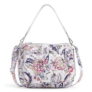 Vera Bradley Women's Cotton Carson Shoulder Bag Crossbody Purse, Hummingbird Park, One Size