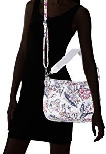 Vera Bradley Women's Cotton Carson Shoulder Bag Crossbody Purse, Hummingbird Park, One Size