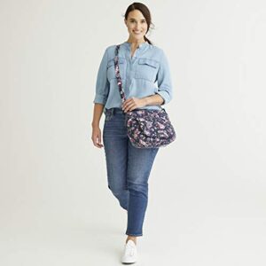 Vera Bradley Women's Cotton Carson Shoulder Bag Crossbody Purse, Hummingbird Park, One Size