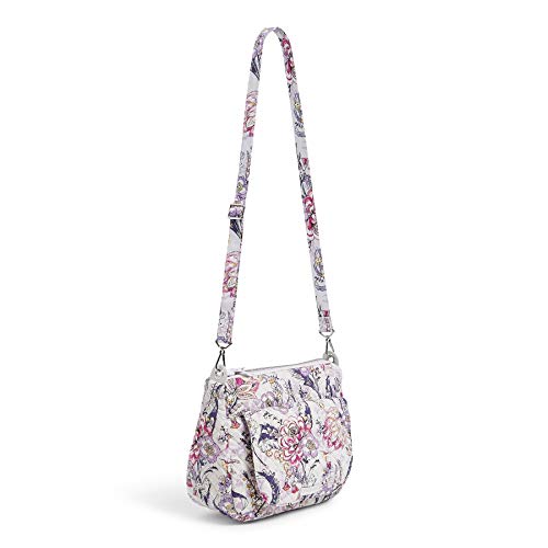 Vera Bradley Women's Cotton Carson Shoulder Bag Crossbody Purse, Hummingbird Park, One Size