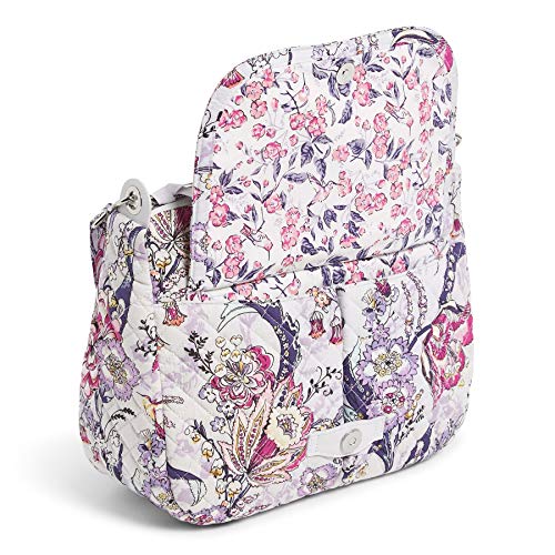 Vera Bradley Women's Cotton Carson Shoulder Bag Crossbody Purse, Hummingbird Park, One Size