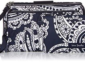 Vera Bradley Women's Performance Twill Deluxe All Together Crossbody Purse With RFID Protection, Deep Night Paisley Neutral, One Size