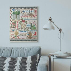 Stupell Industries All The Things of Winter Christmas Holiday Word Design Canvas, 30 x 40, Multi-Color