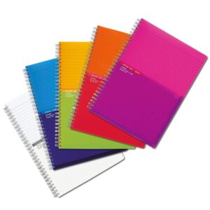 kokuyo color tag b5 notebook, ring notes series, 5 colors and sticky note value set