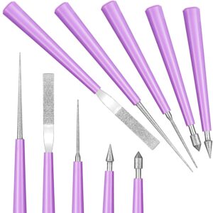 10 pieces diamond tipped bead reamer beading hole enlarger tool for glass plastic metal wood beads