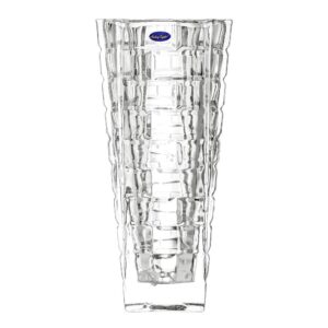 amlong crystal large clear royal gardens vase 12 inches high (6 inch top and 3 inch bottom)